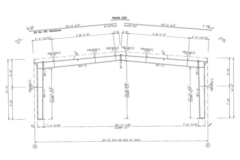 40x60x14 New Nucor Building in Tennessee