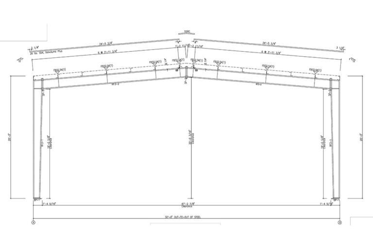 50x150x20 Used Metal Building for Sale in California