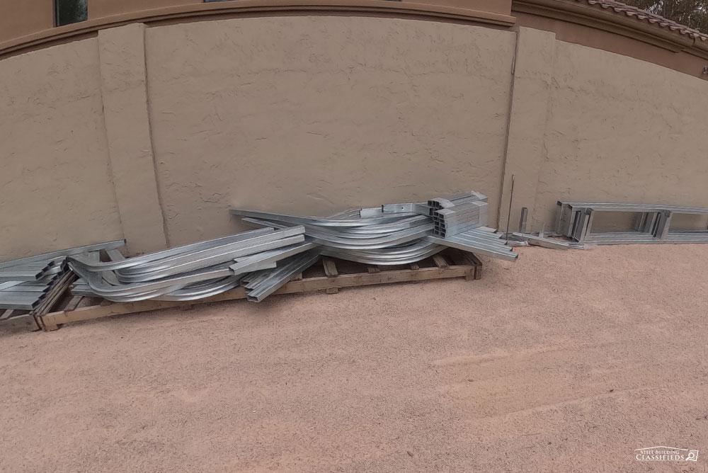 AZ1777 Steel Building on Ground