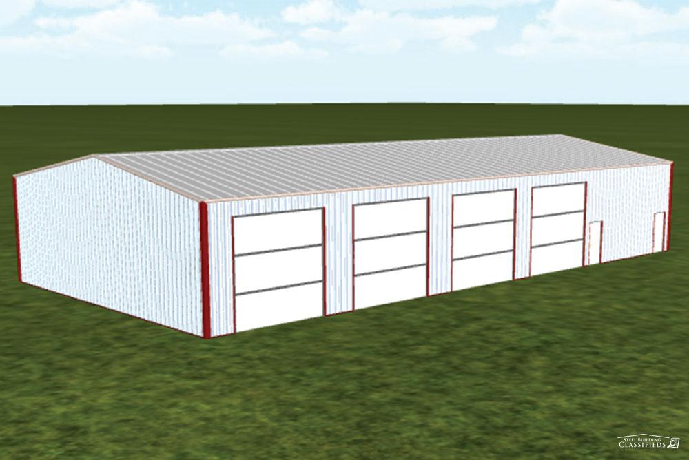 Rendering of a White Metal Building
