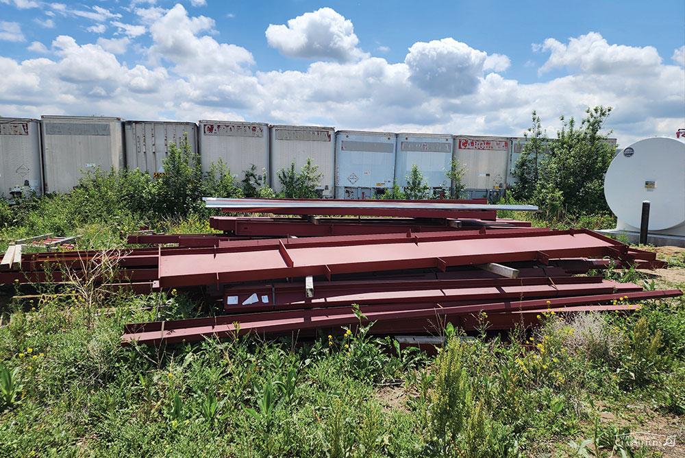 CO1820 Red Iron Building Materials on the Ground